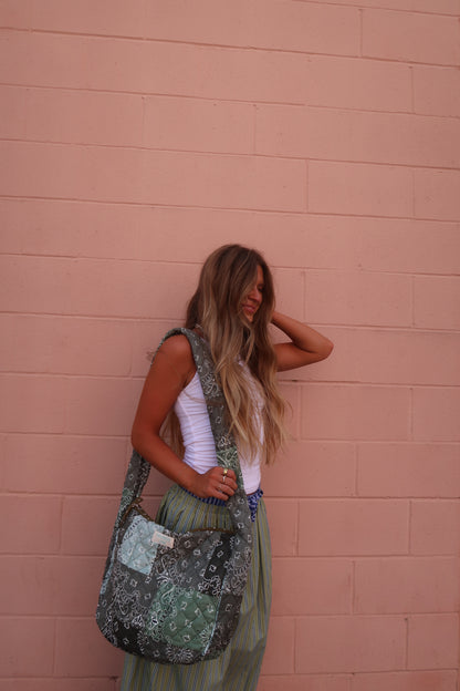 River Quilted Hobo Bag