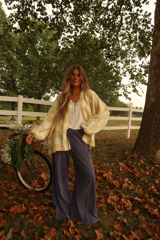 Butter Check Cardi