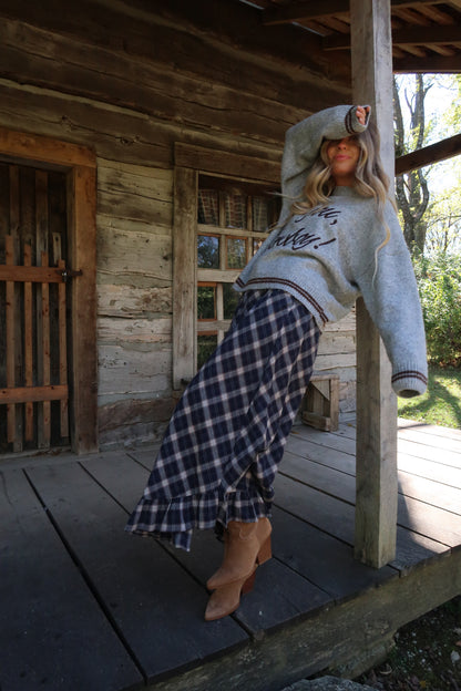 Grateful Plaid Maxi Skirt