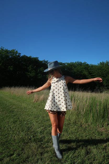 Cream Dot Breeze Tank