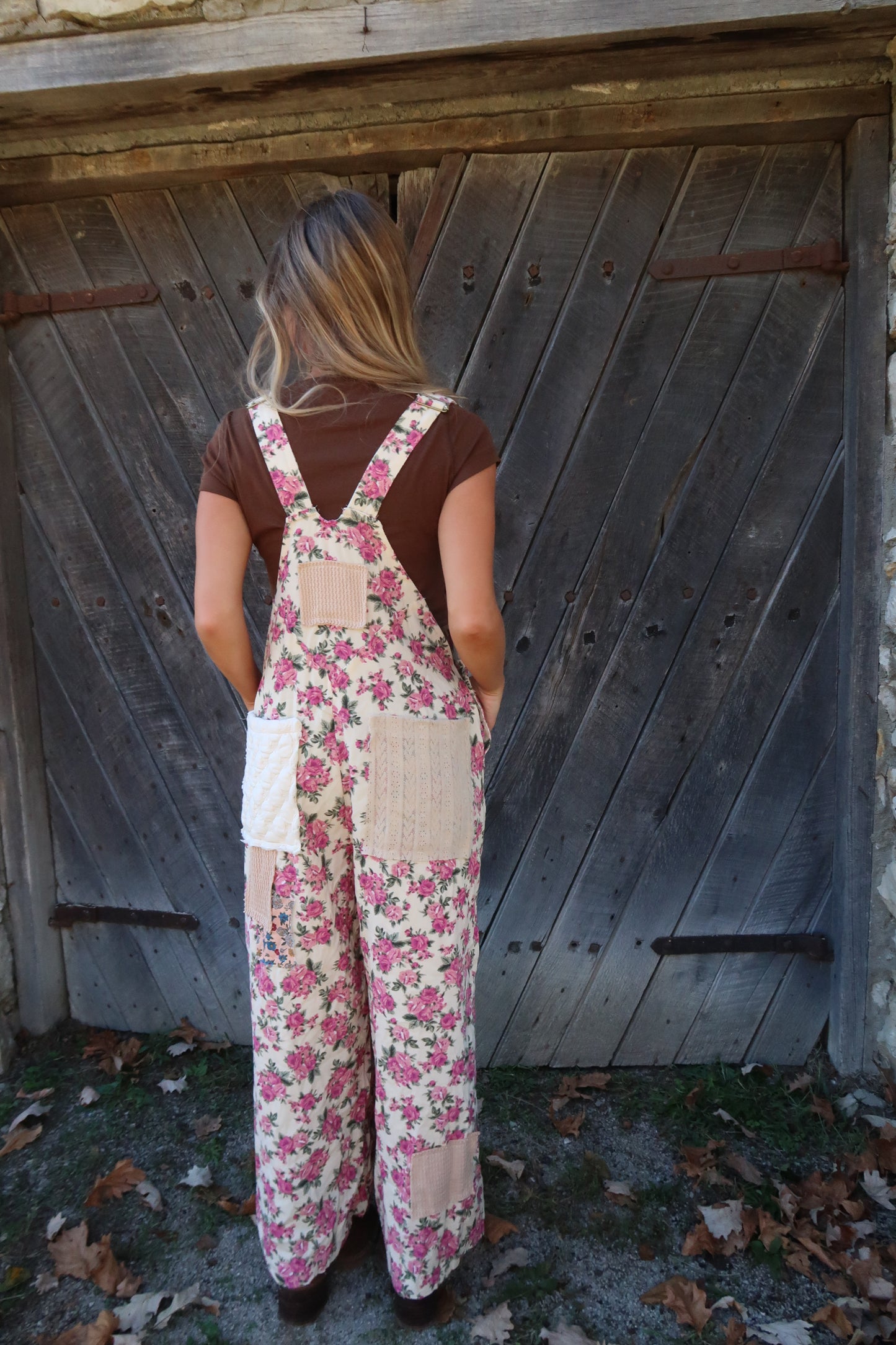Jackie Floral Corduroy Overalls