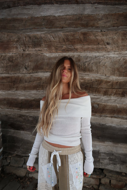 Birch off the shoulder top