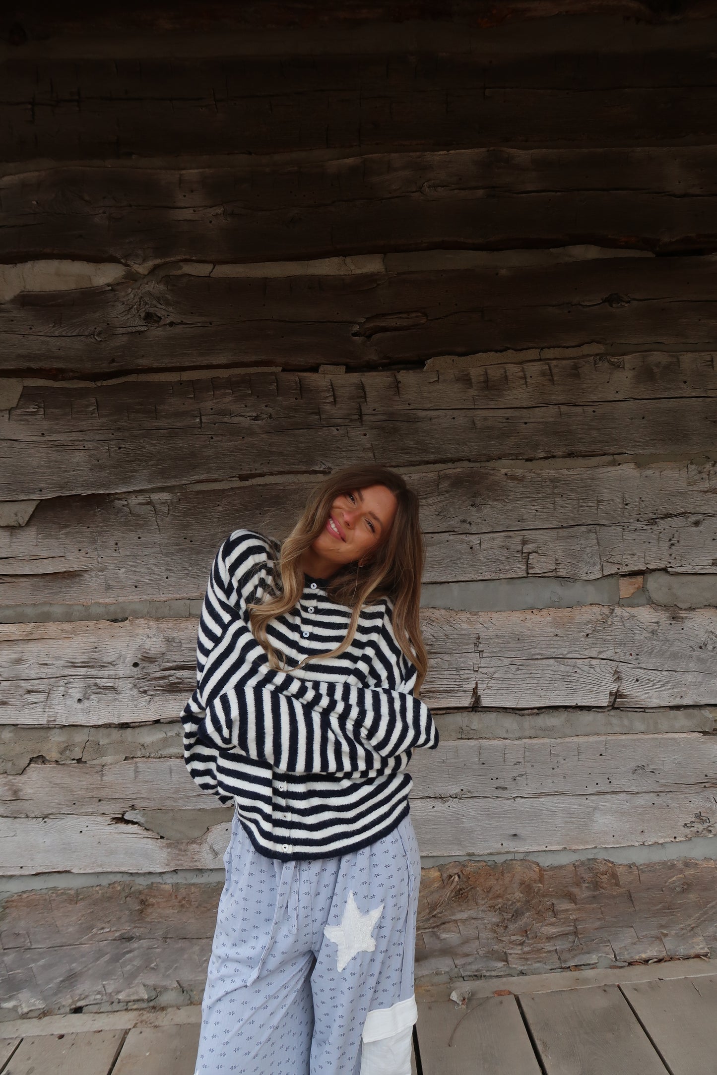 Navy Stripe Everyday cardi