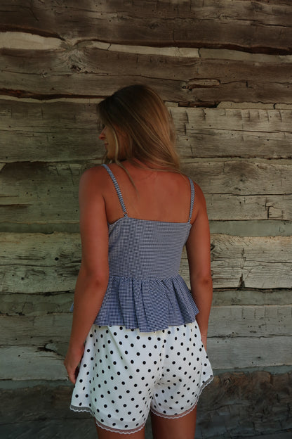 Blackberry Gingham Tank