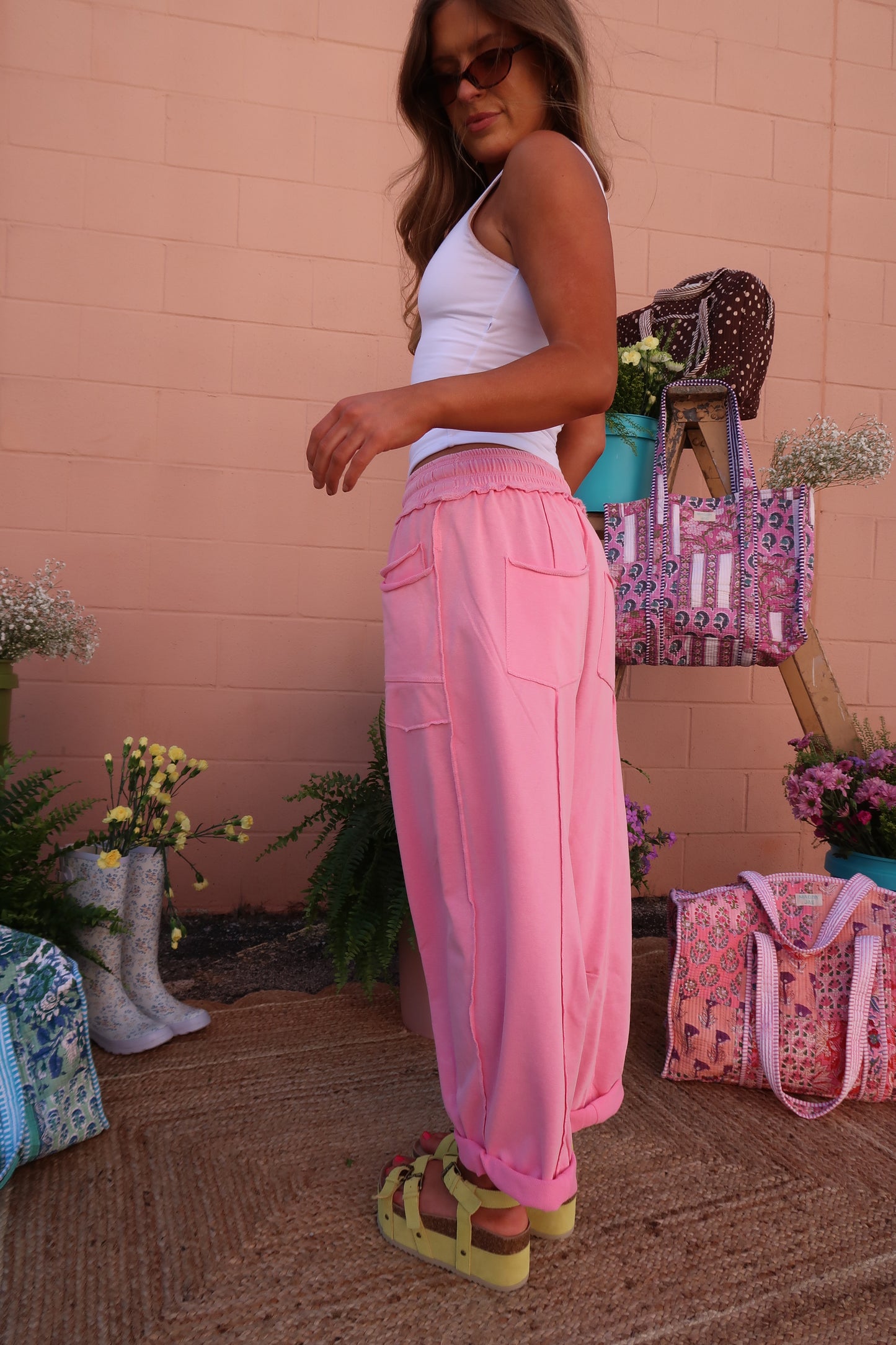 Pink Lemonade Barrel Sweats