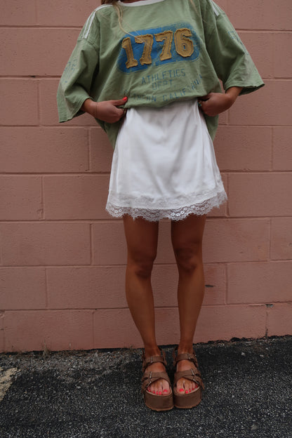 Dove Lace Slip Skort