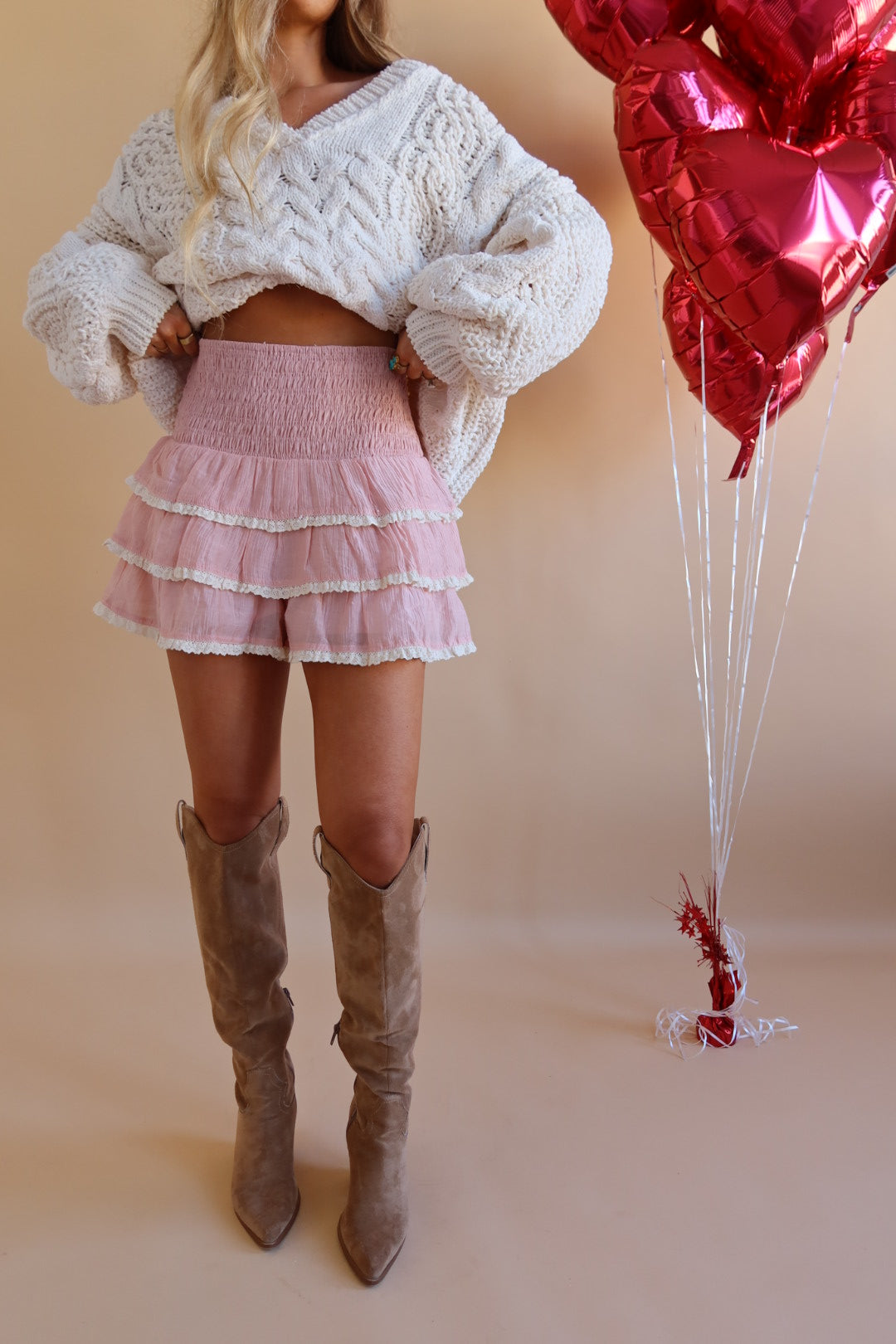 Pinky Promise Tiered Ruffle Shorts