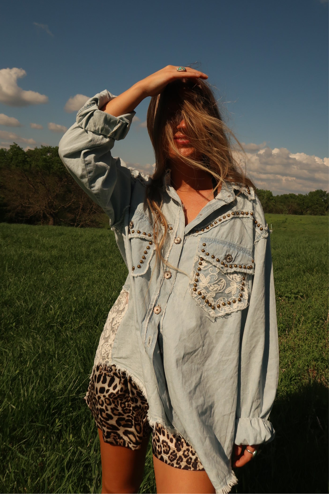 What a stud Denim Top