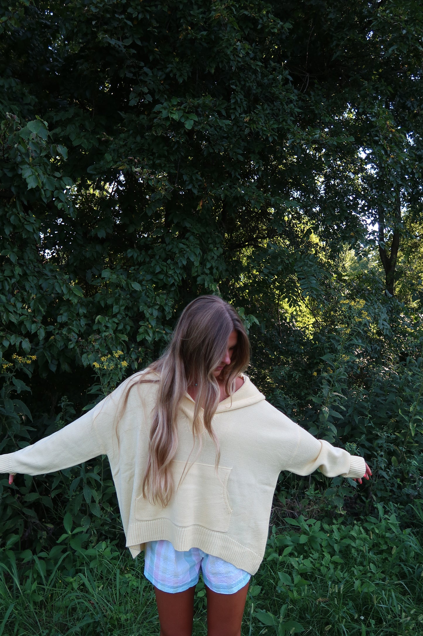 Butter Boxy Knit Hoodie