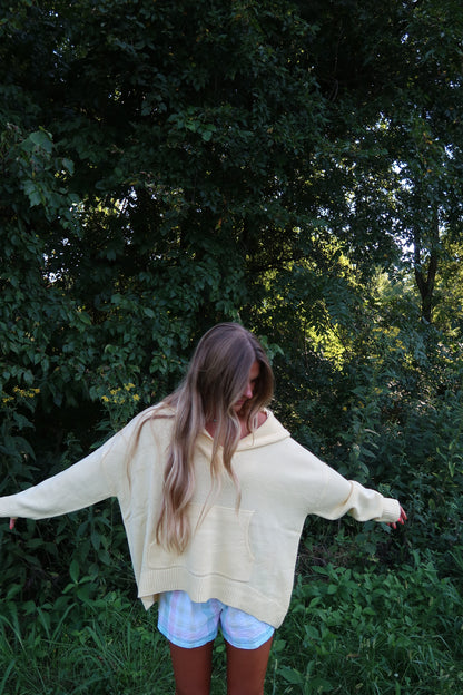 Butter Boxy Knit Hoodie