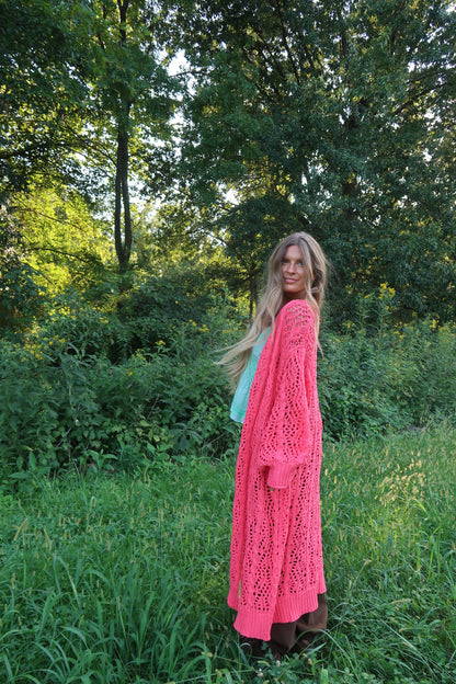 Flame Long Knit Cardi