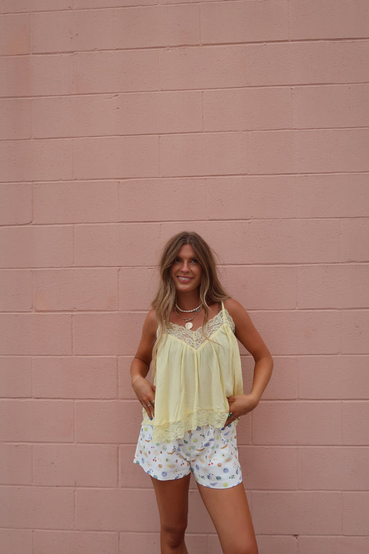 Lemon Lace Tank