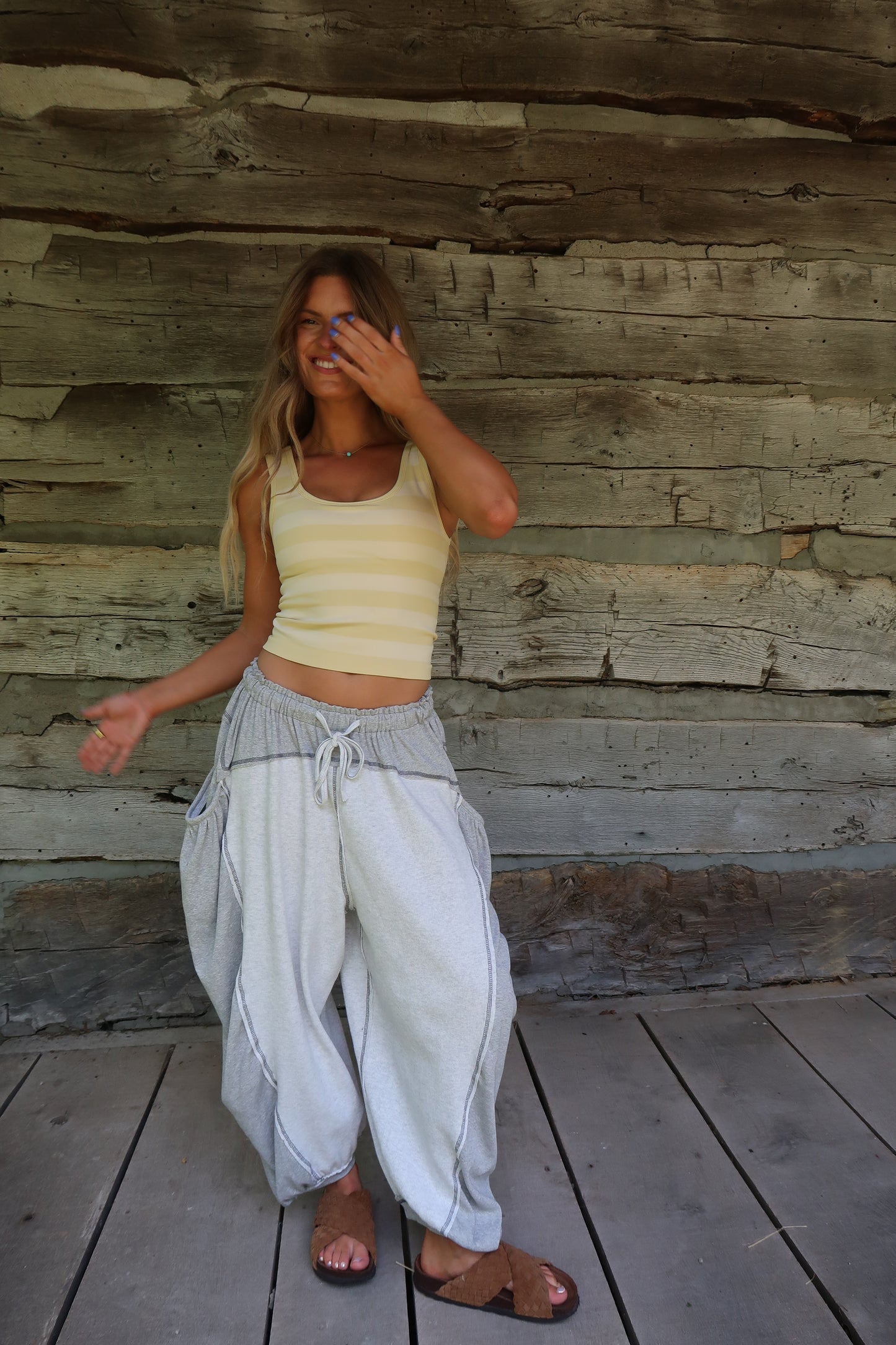 Butter Stripe Seamless Tank