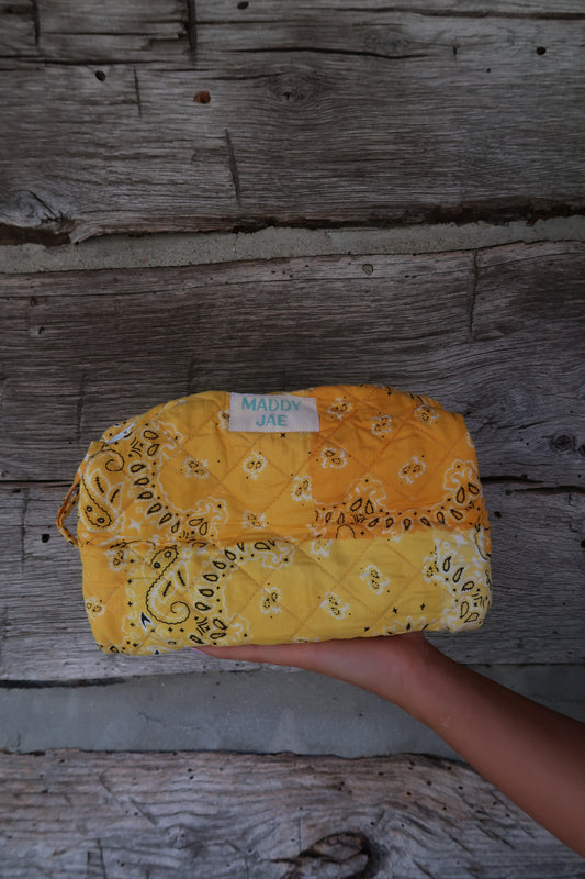 Sunny Quilted Cosmetic Bag