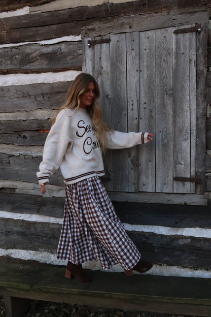 Cream See ya, Cowboy Sweater