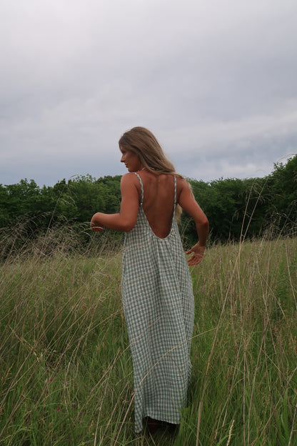 Clover Gingham Maxi Dress