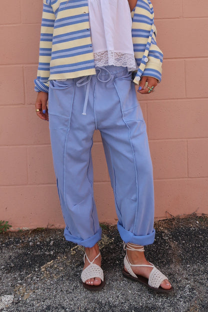 Periwinkle Barrel Sweats