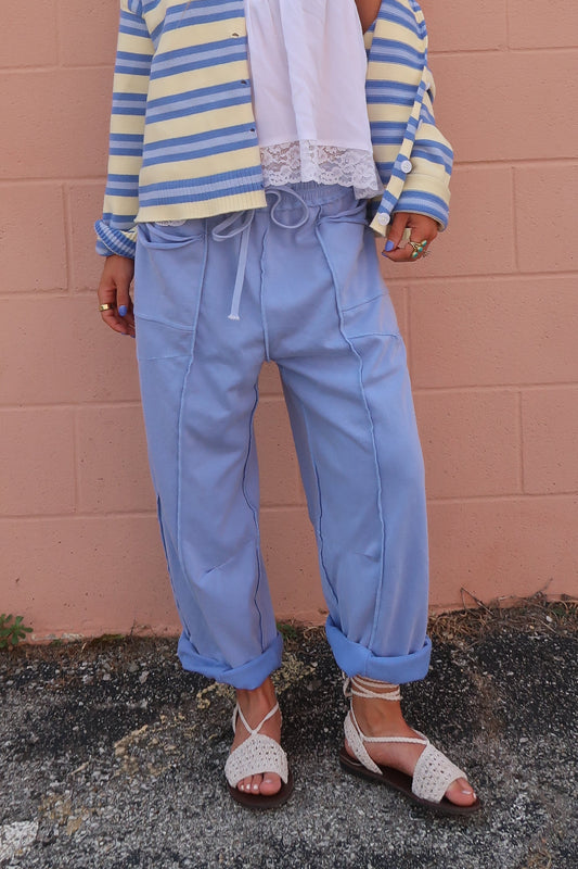 Periwinkle Barrel Sweats