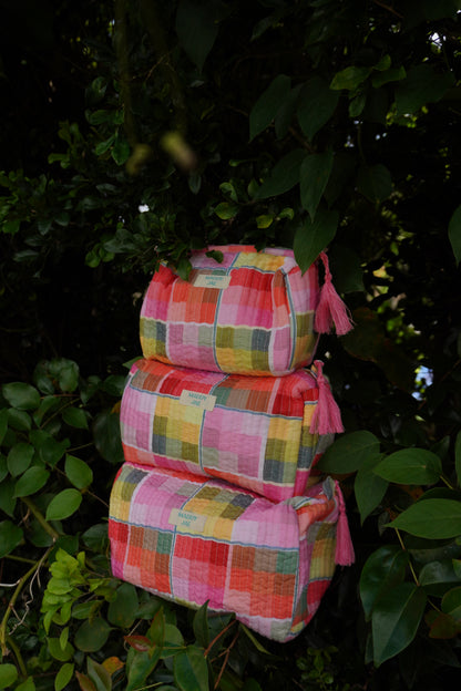 Lola Plaid Cosmetic Bag 3pk