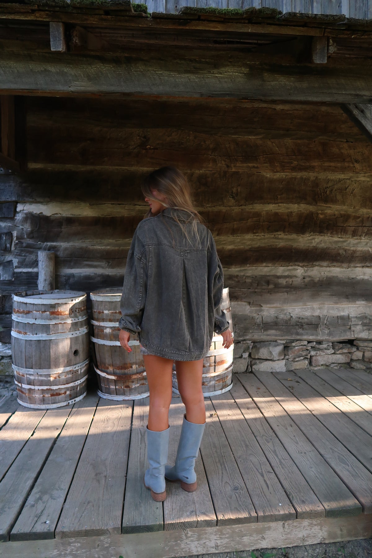 Coffee Grounds Denim Jacket