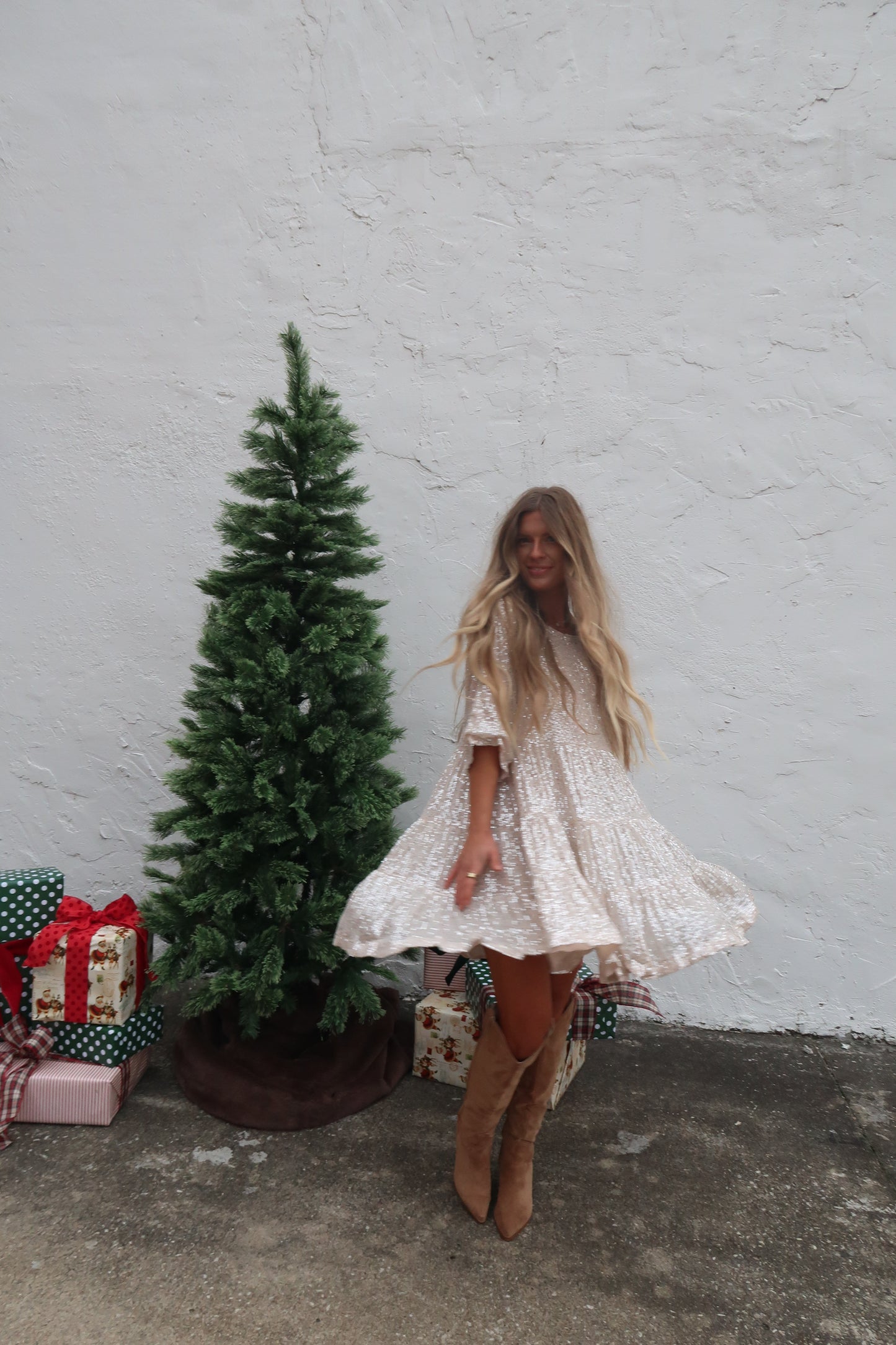 Jingle Bells Babydoll Dress