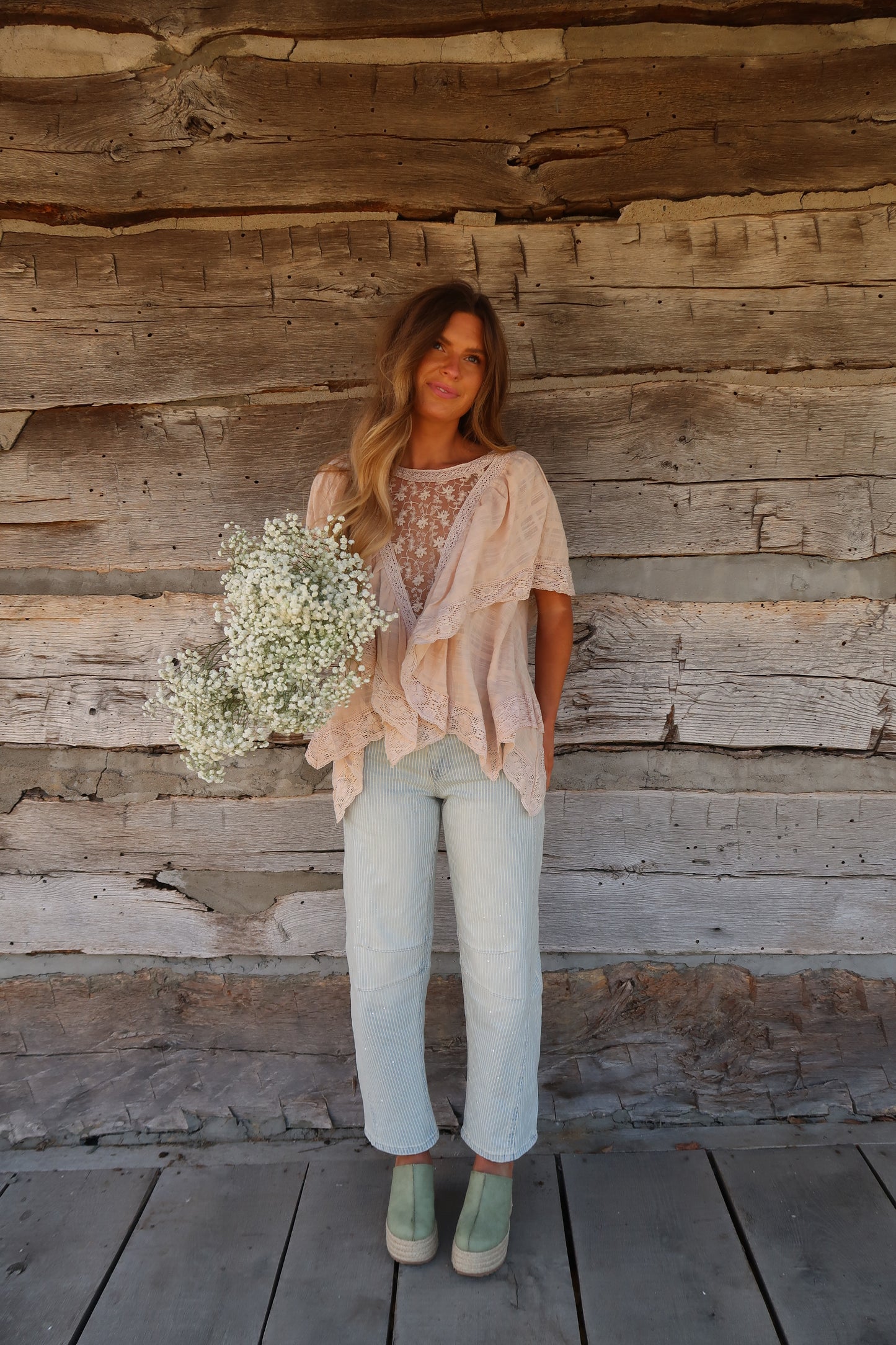 Natural Dolly Lace Top