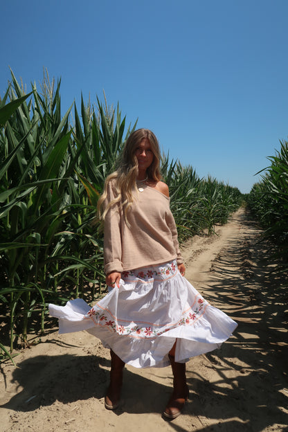Mocha Off the Shoulder Sweater
