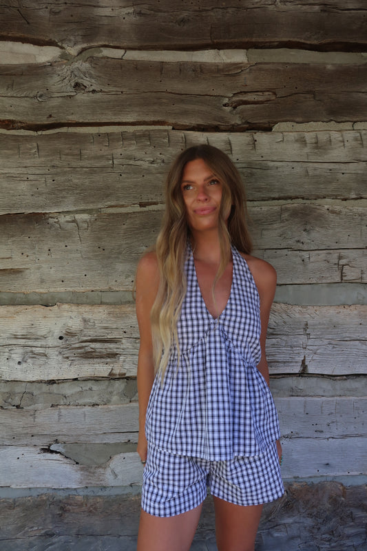 Black & White Plaid Set
