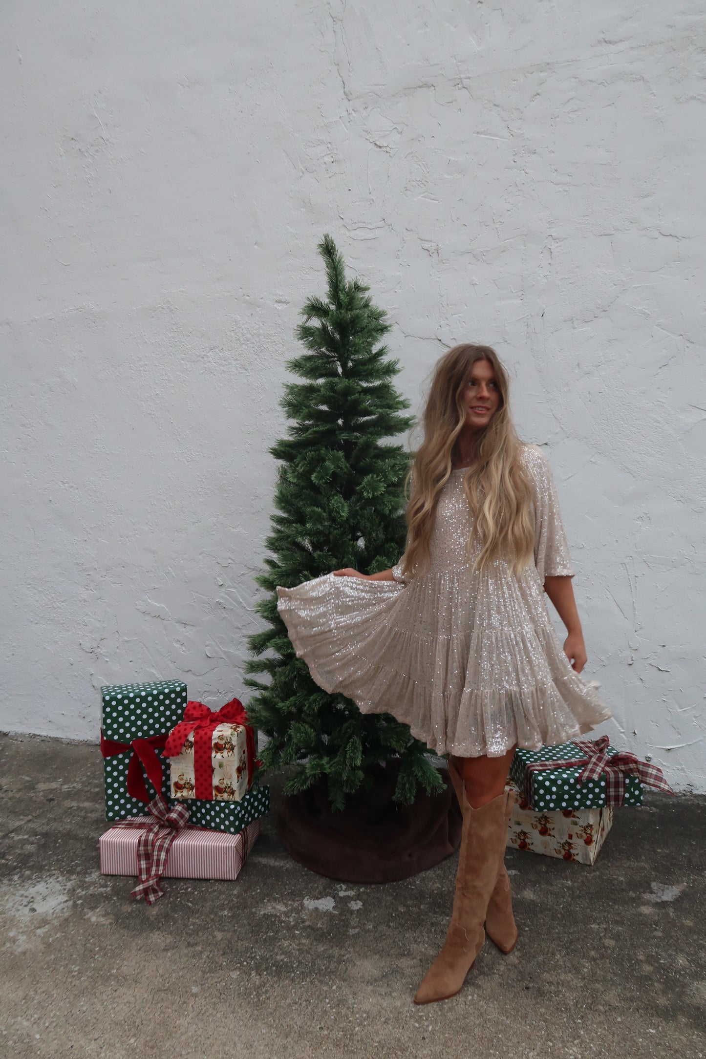 Jingle Bells Babydoll Dress