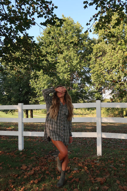 Pine Flannel Dress
