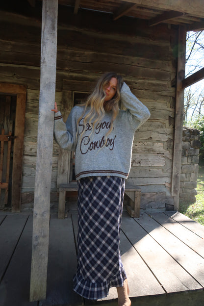 Grateful Plaid Maxi Skirt