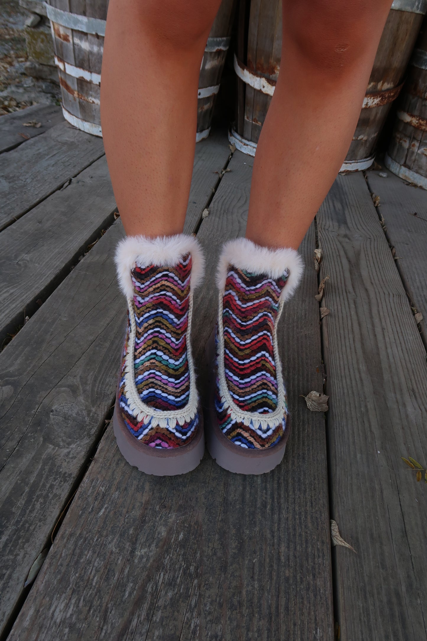 Mocha Knit Platform Boot