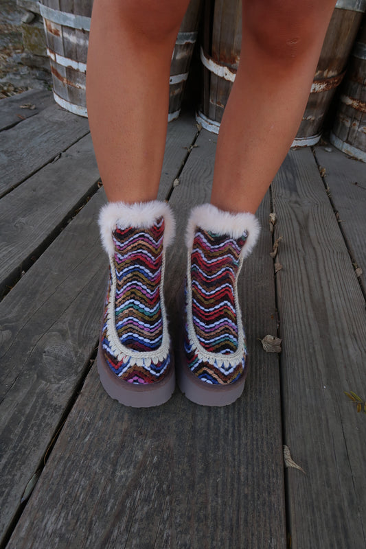 Mocha Knit Platform Boot