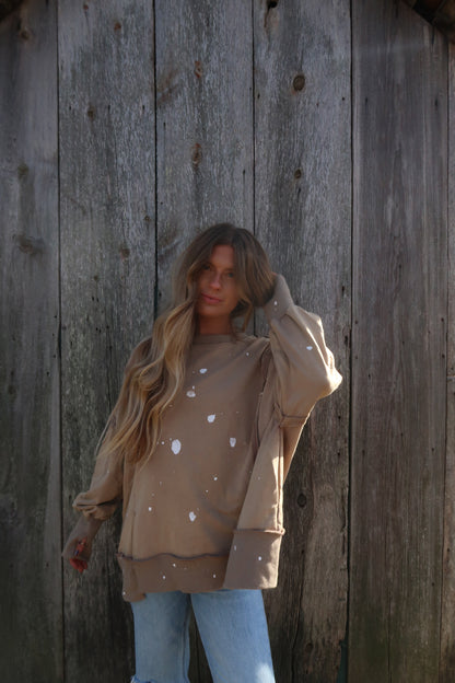 Maple Splatter Crewneck