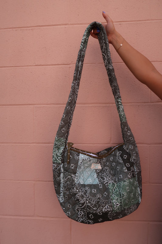 River Quilted Hobo Bag