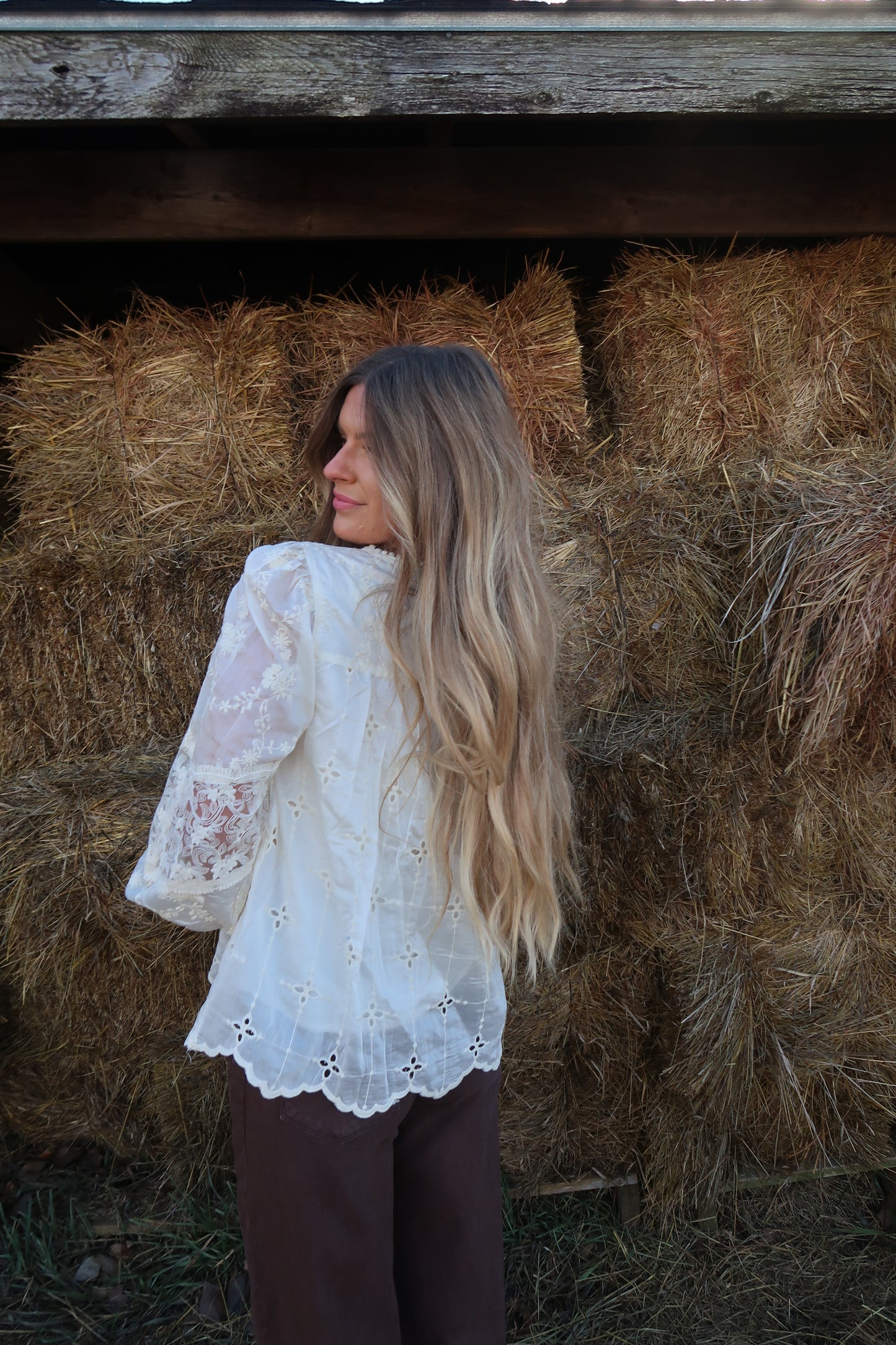 Sweetie eyelet Long Slv