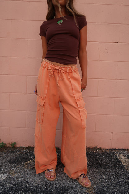 Papaya Wide Cargo Leg Pant