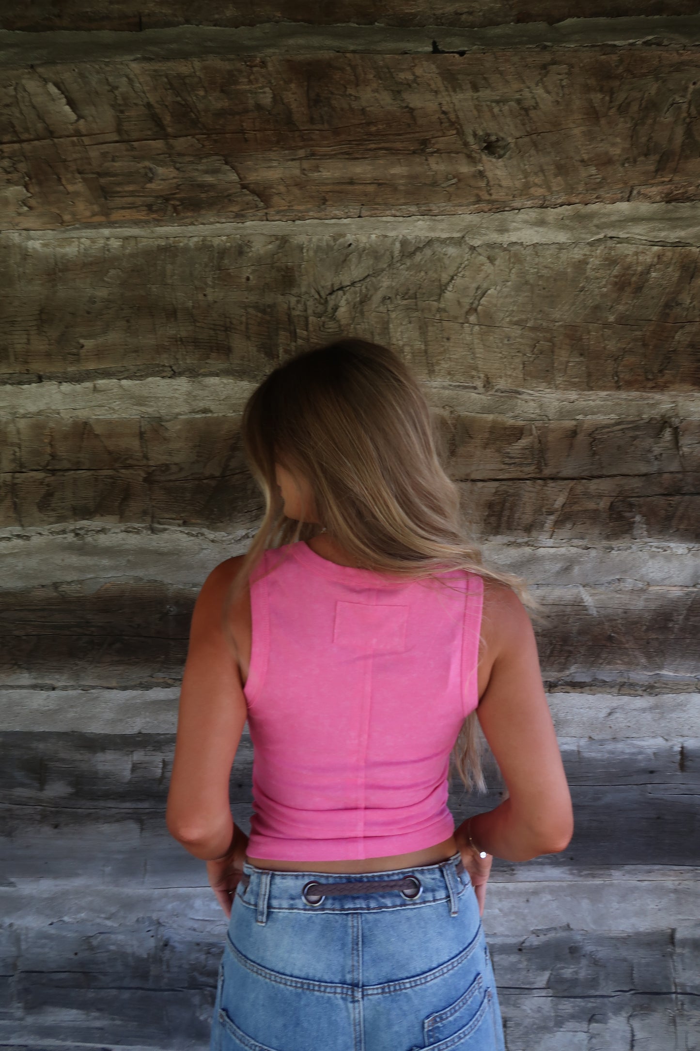 Candy Pink Mineral Wash Tank