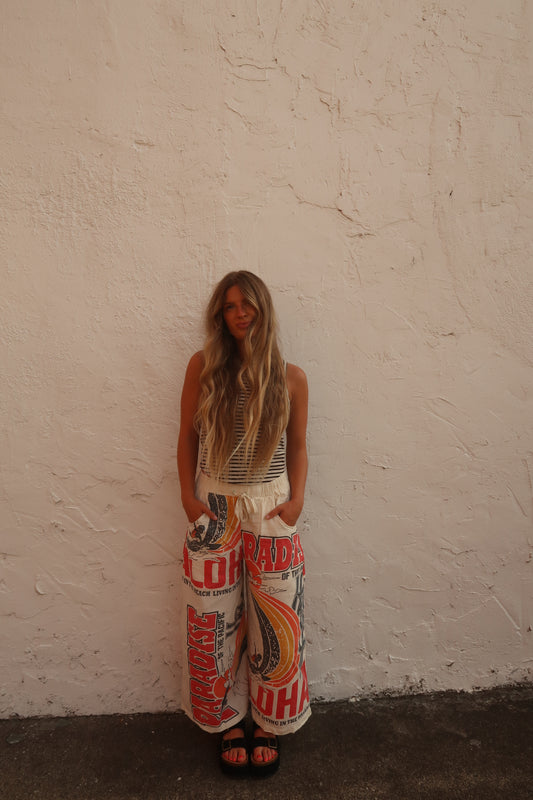 Aloha Vintage Wide Leg Pants