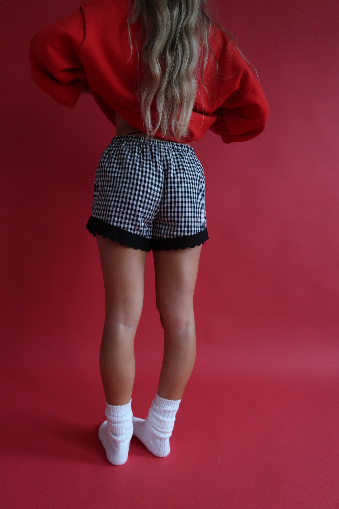 Panda Gingham Shorts