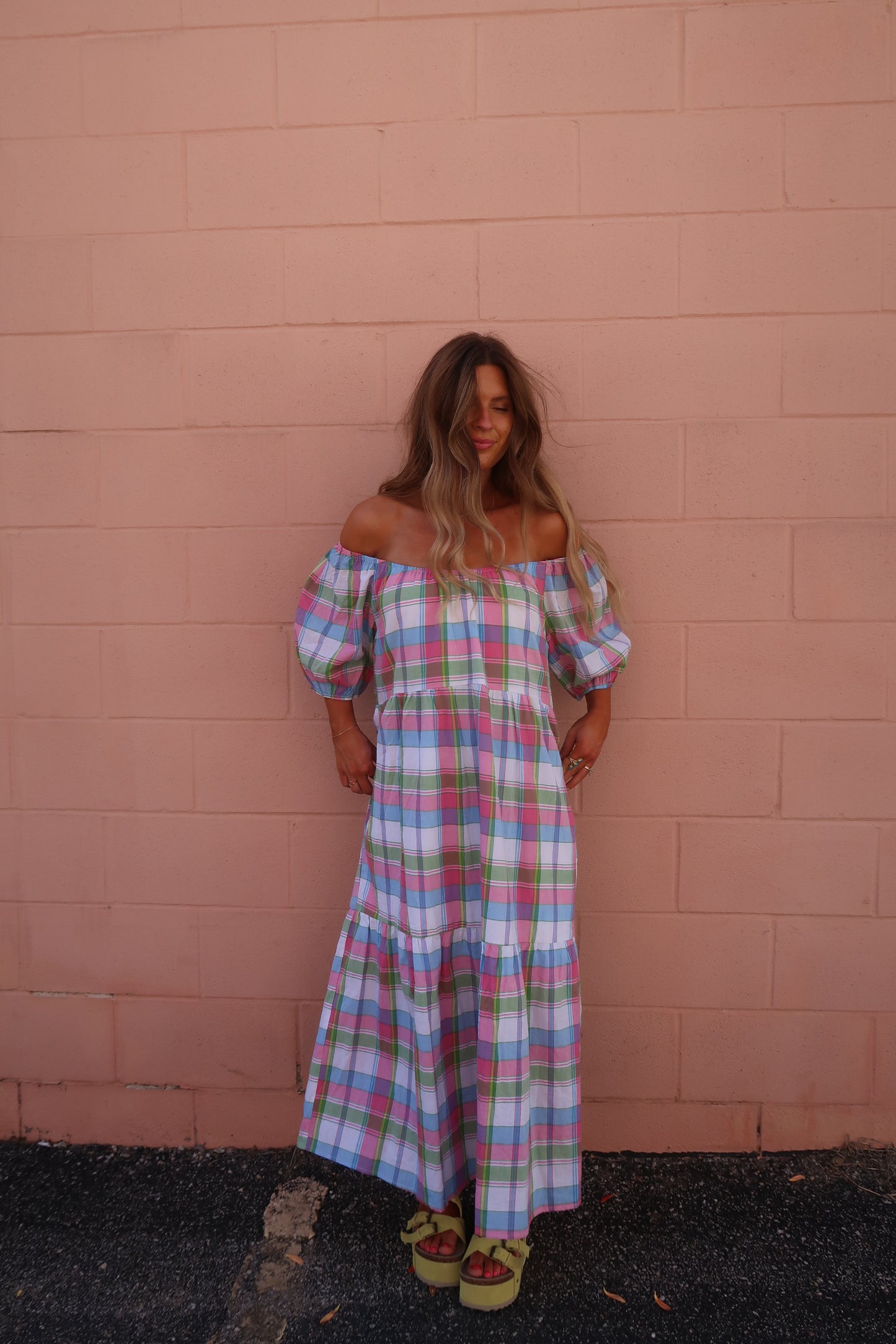 Wonderland Plaid Midi Dress