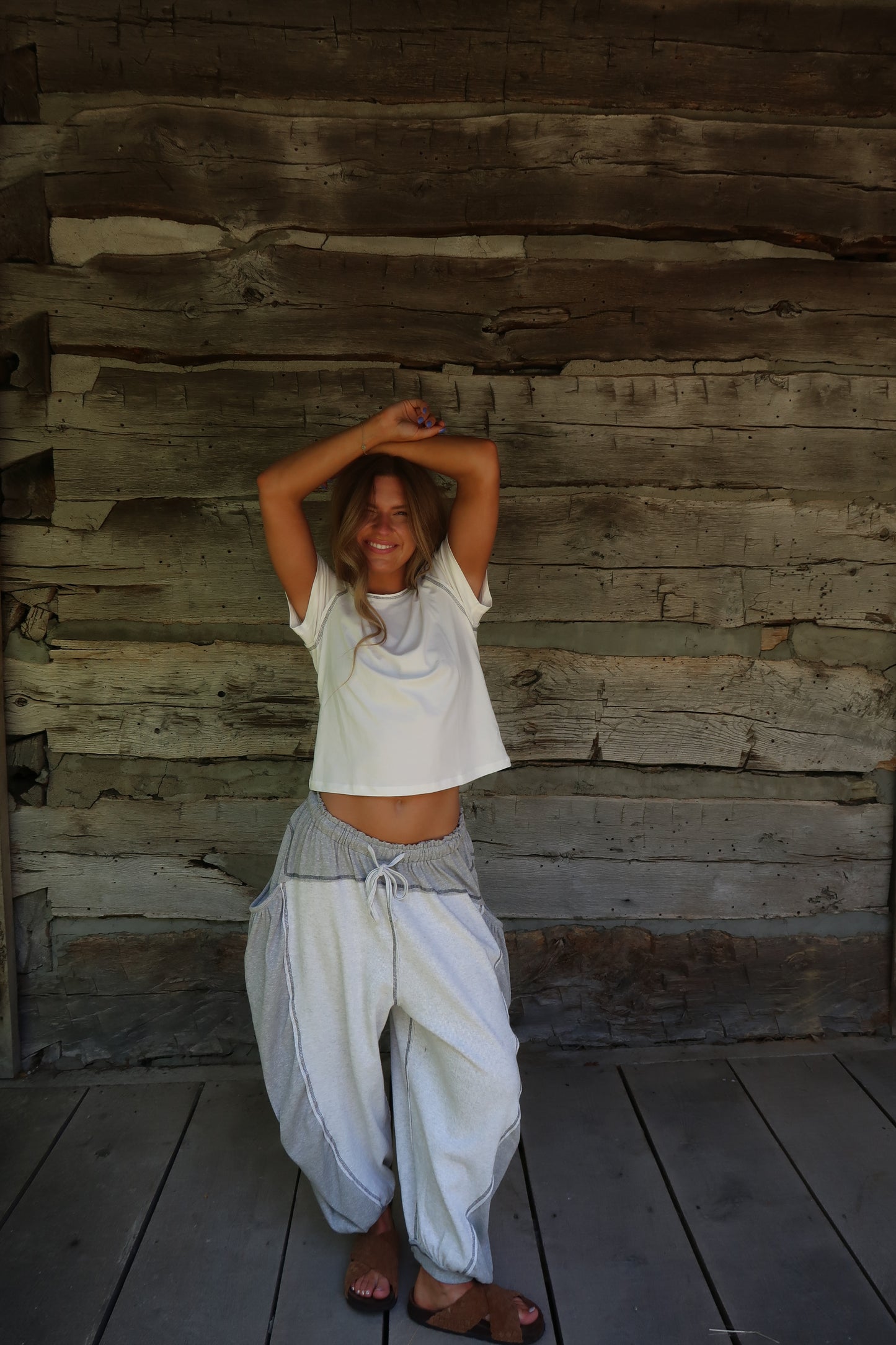 Ivory Contrast Relaxed Tee