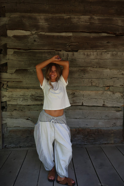 Ivory Contrast Relaxed Tee