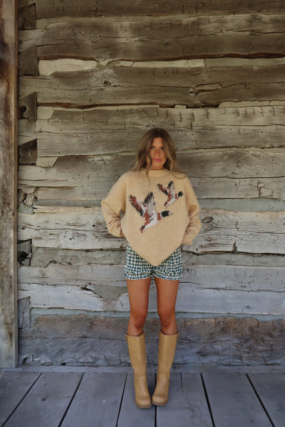 Camel Flying Duck Sweater
