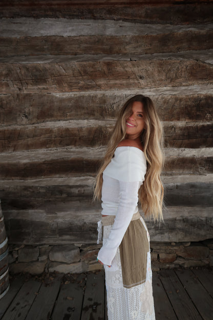 Birch off the shoulder top