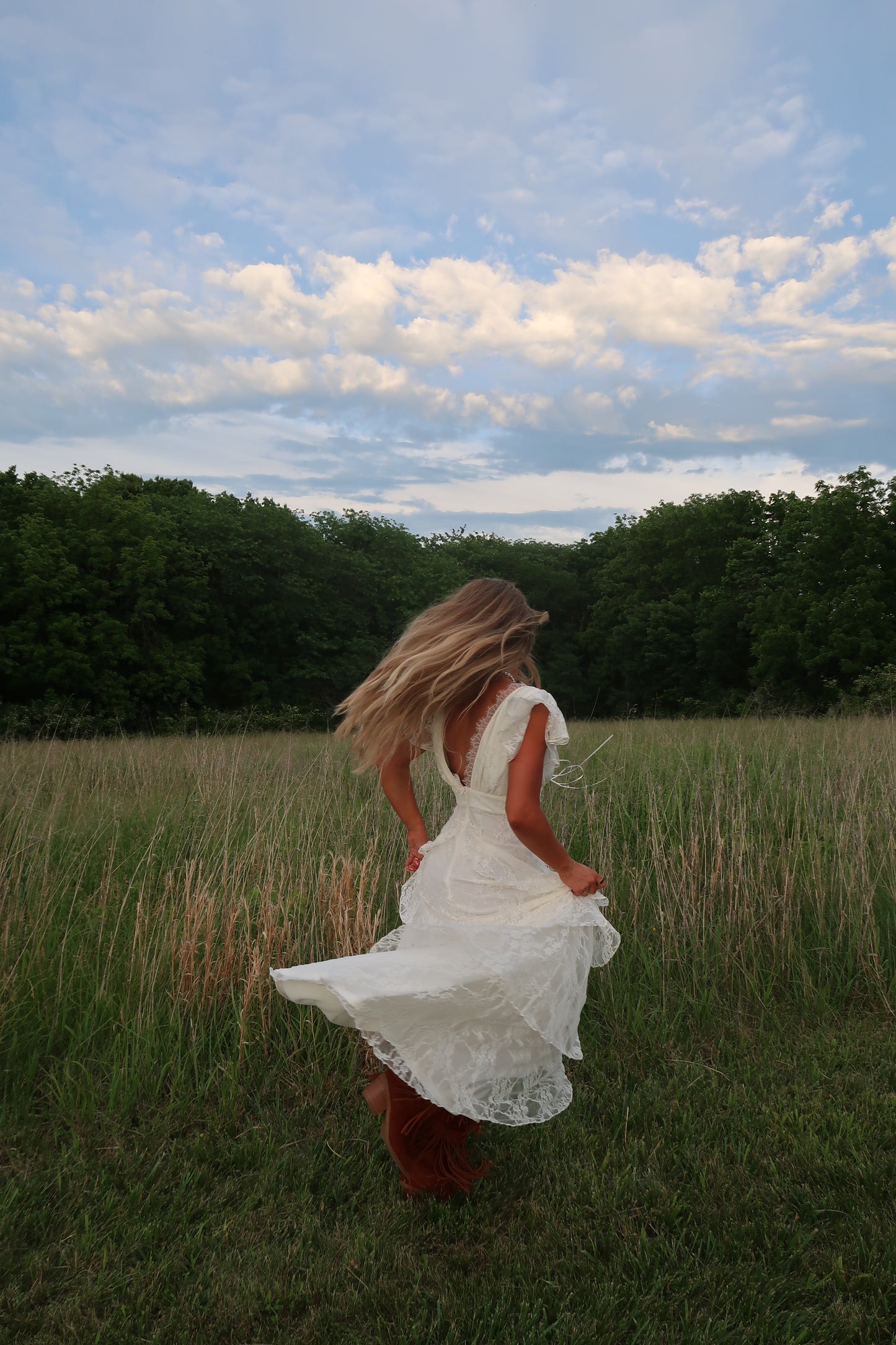 Chasing Light Lace Maxi Dress