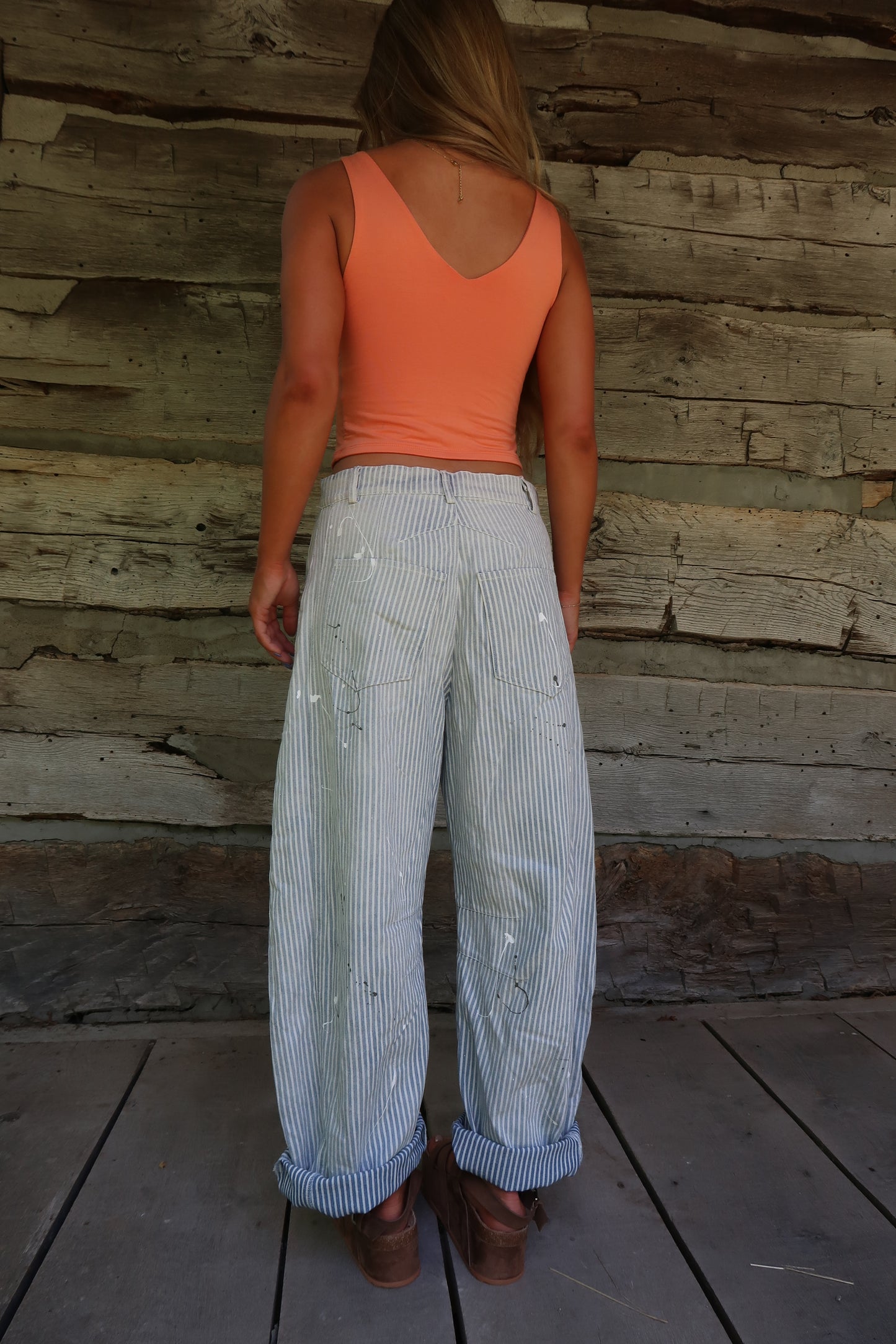 Coastal Painted Barrel Jeans