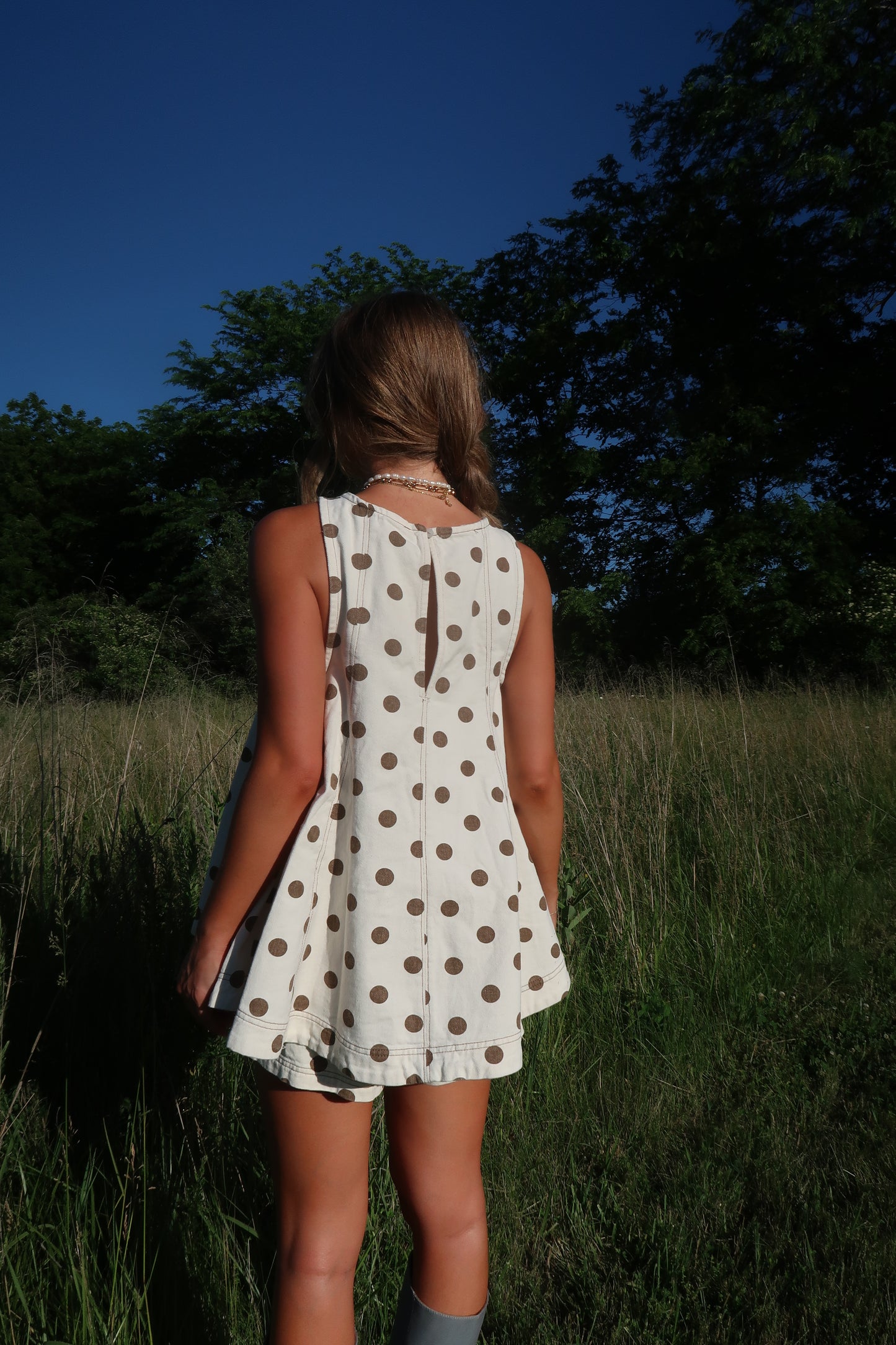 Cream Dot Breeze Tank