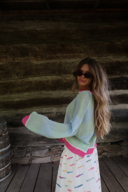 Mint Skys Stripe Knit