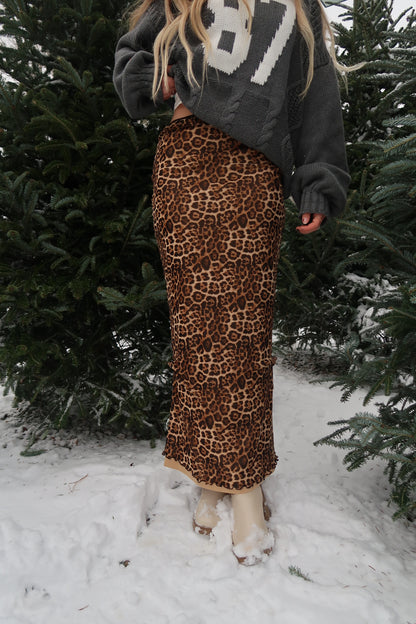 Ember Leopard Maxi Skirt